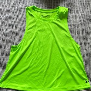 Under Armour Run Track Tank, bright green, size M